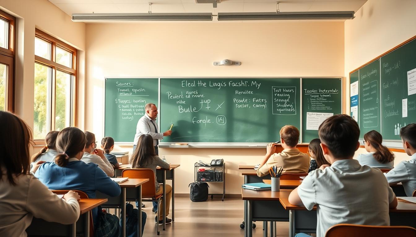 Student using learning strategies while studying